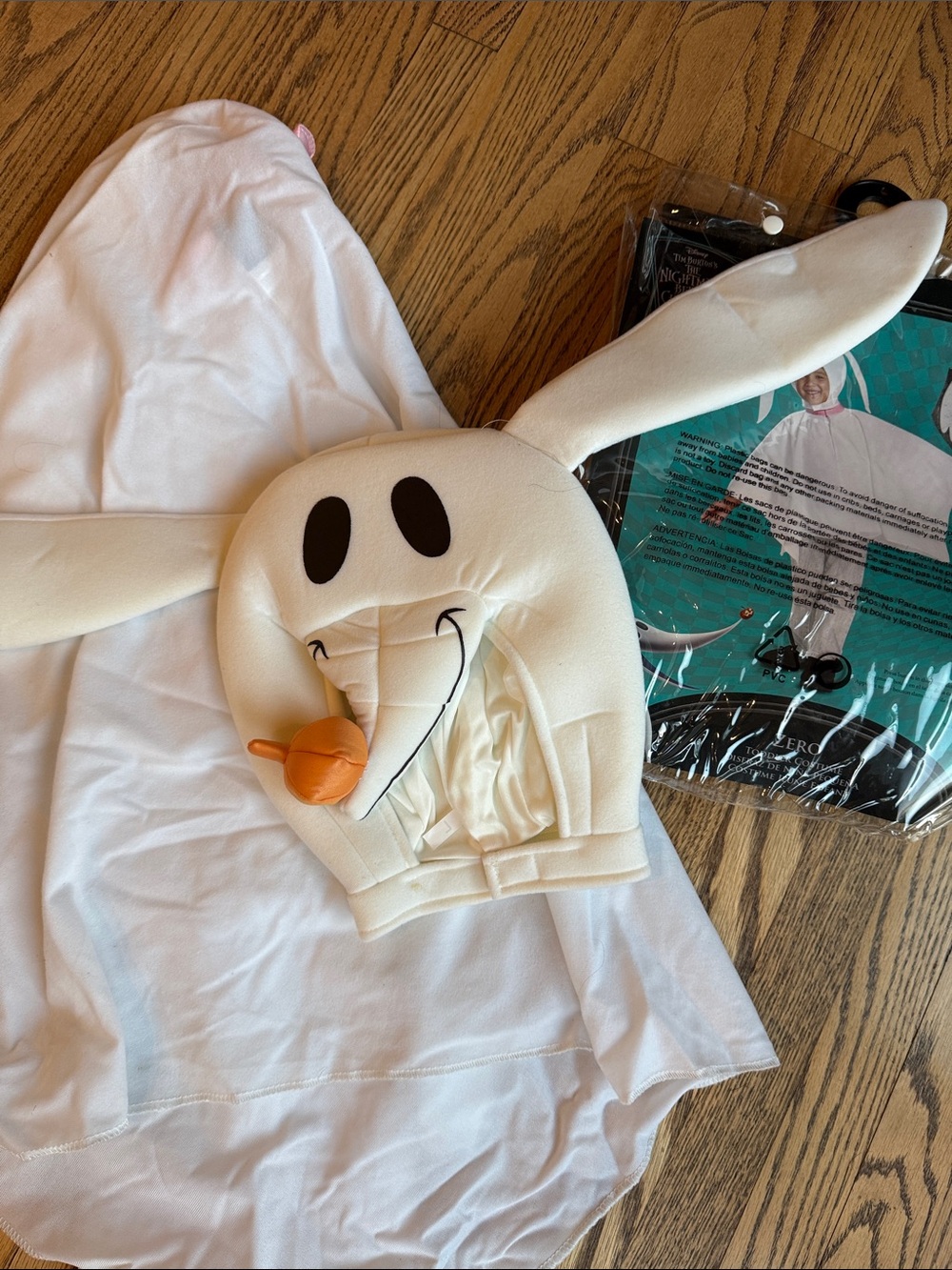 Kids White Bunny Costume with Hood and Ears